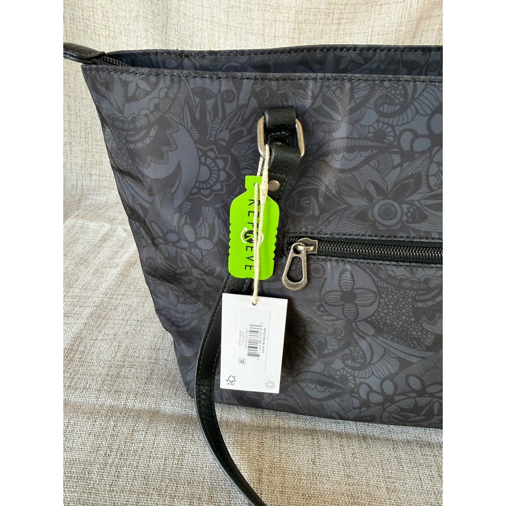 Sakroots Artist Circle Tote Bag Womens Medium Grey NWT Vegan Repreve Floral - Picture 5 of 12